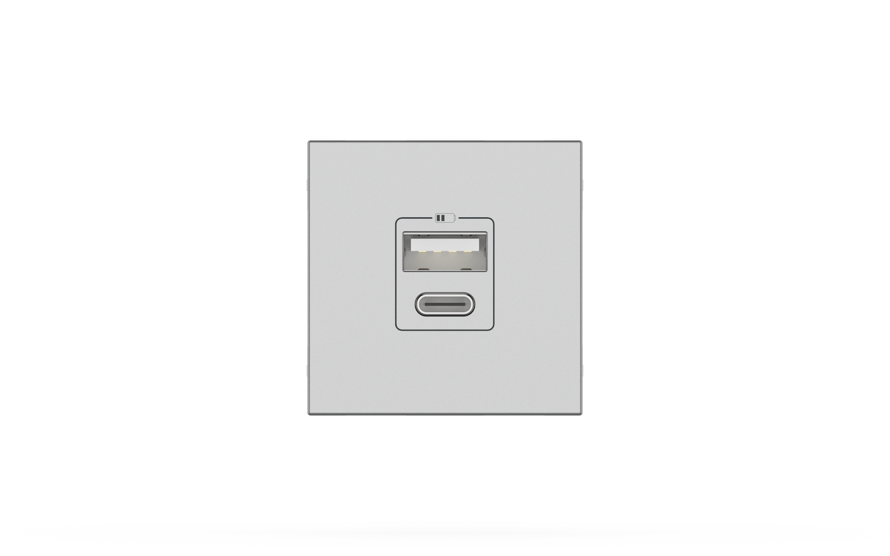 Розетка USB 2-ая A+C 5V 2,4A